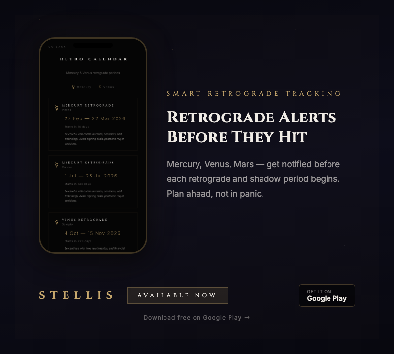 STELLIS — Cosmic Timing App — Coming Soon